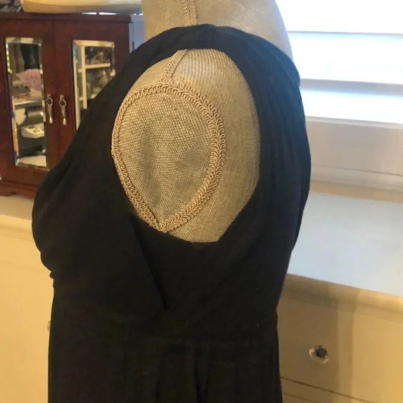 BCBG Sleeveless Dress Beaded Neckline String Waist, Size XS - Picture 4 of 8